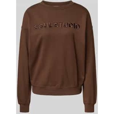 Sweatshirt met statementstitching, model 'SOUL STUDIO'