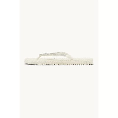 Slippers met grove glitter CHEERFUL03G - 12 Creme