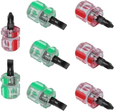 Mini Schroevendraaierset - Naaigereedschap Naaimachine - Naaimachine Reparatie - Gegroefde Handgreep - 10 stuks - Wit