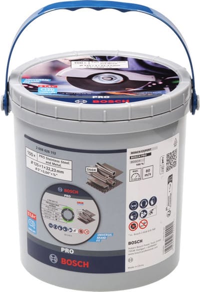 Bosch PRO Roestvrij staal en metaal doorslijpschijf 125 x 1 x 22,23 mm recht 100 stuks - 2608626113