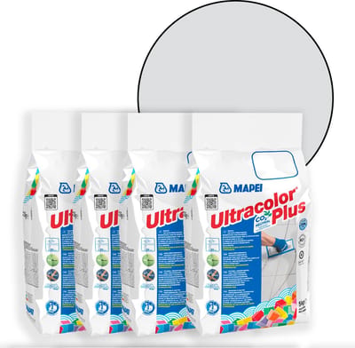 MAPEI Ultracolor Plus Voegmortel Multipack - Waterafstotend & Schimmelwerend - Kleur 110 Manhattan - 5 kg - 4 Stuks