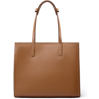 Niche Tote Bag Dames Leren Aktetas Computer Tas Zwart Leer Reistas brown