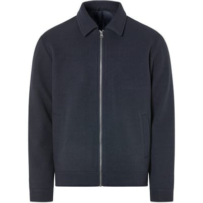 LIVERGY Heren jas wollen look (Marineblauw, S)