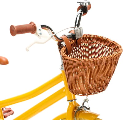 Kinderfiets - Meisjesfiets Jongensfiets - Leren Fietsen - Veilig Ontwerp - 18 inch - Geel