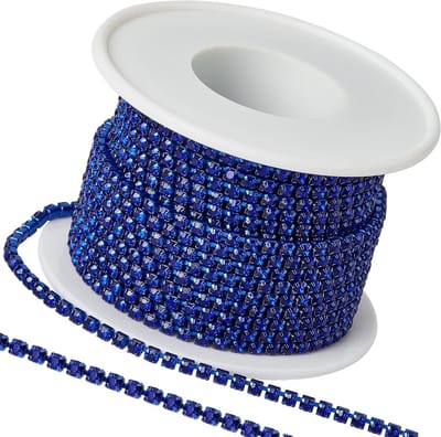 Strass Ketting - Kristal Trim - Ambachten Maken - Zelf Te Knippen - 10 Meter - Blauw