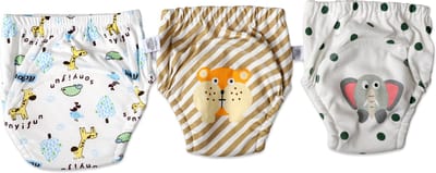 Bummy - Zindelijkheidsbroekjes - Oefenbroekjes zindelijkheid - 3 Stuks - Maat S (8-11kg) - Trainingsbroekjes - Wasbaar & Waterdicht - Zacht Premium Katoen - REACH-getest