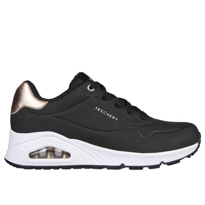Skechers Uno - Gouden Air - Dames Sneakers - Zwart