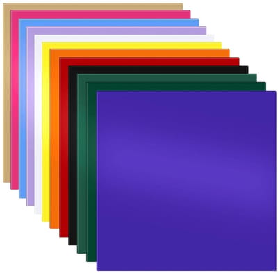 Kleurrijke 3 mm Acrylplaten voor Laser Cutting, Modelbouw en Creatieve Projecten - Set van 12, 20 x 20 cm