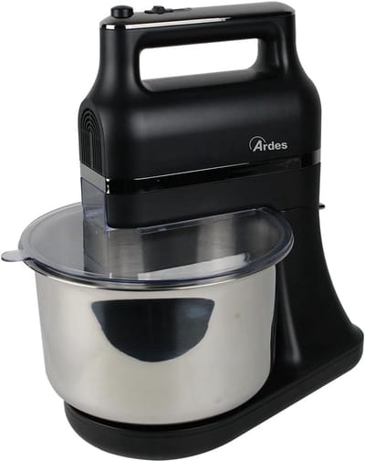 Elektrische mixer met zelfdraaiende roestvrijstalen kom en deksel 3,5 liter