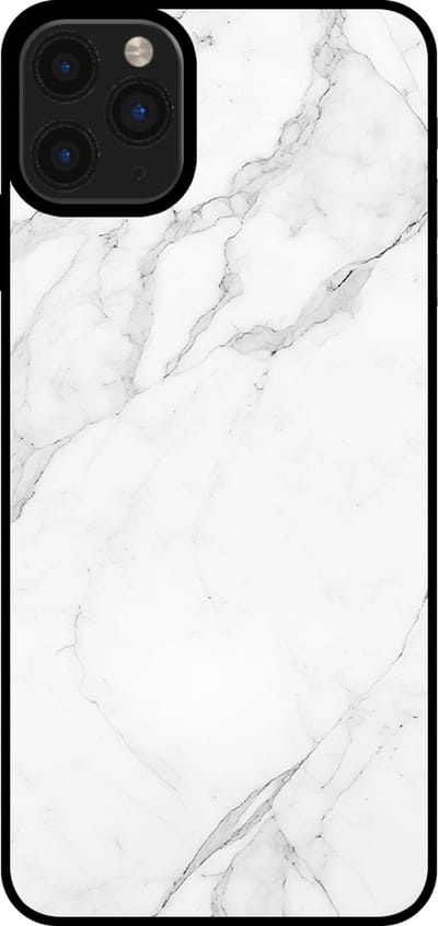 Smartphonica Telefoonhoesje voor iPhone 11 Pro Max met marmer opdruk - TPU backcover case marble design - Wit geschikt voor iPhone 11 Pro Max
