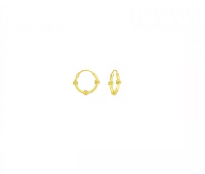 Bijoutheek Bali hoop Oorringen 12GD-7 Gold