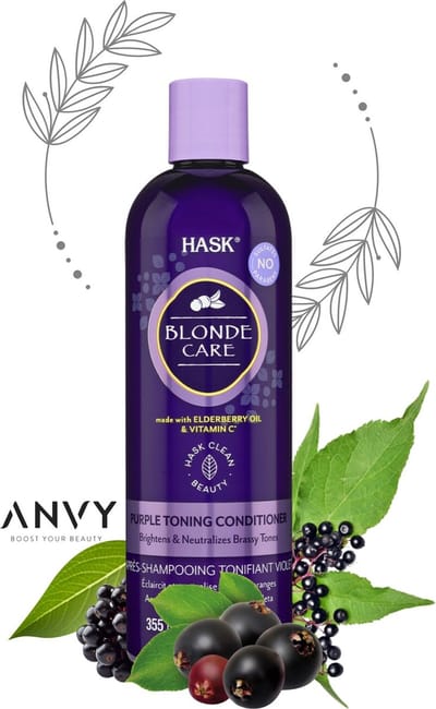 Hask Conditioner Blonde Care Purple Conditioner - Leave-In Conditioner - Voor extra volume - Tegen droog en beschadigd haar