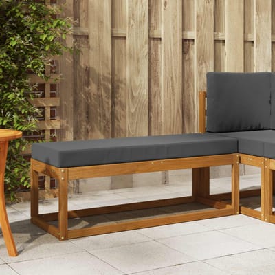 vidaXL - Buiten - Stoolbench - Massief - Acacia - Hout - Natuurlijk - en - Antraciet