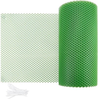 8 m x 30 cm groen plastic gaas hek rol voor tuinhekken, dierenbescherming, bouwtoepassingen en sneeuwschermen