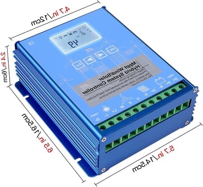 Hybride Laadregelaar - Wind Solar - Energie Opwekken - MPPT Technologie - 12V 24V 48V - Grijs