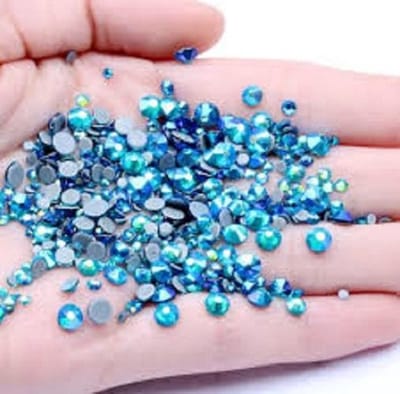 Strass steentjes DMC 5 A Hotfix Blue Zirkon AB SS12
