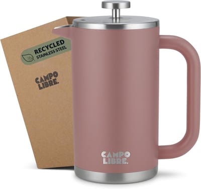 Koffiezetter - Thermoskann - Warme Koffie - Dubbelwandig Geïsoleerd - 1000ml - Roze