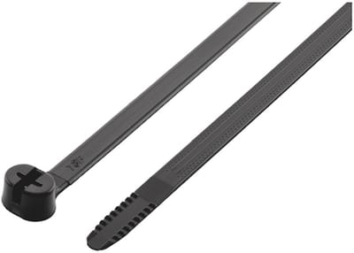 Wurth - Kabelbinder KBL MZUV PA metalen lip goedk. zwart - KBL MZUV kabelbinder van polyamide met metalen tong UV-bestendig, zwart Lengte 340 mm