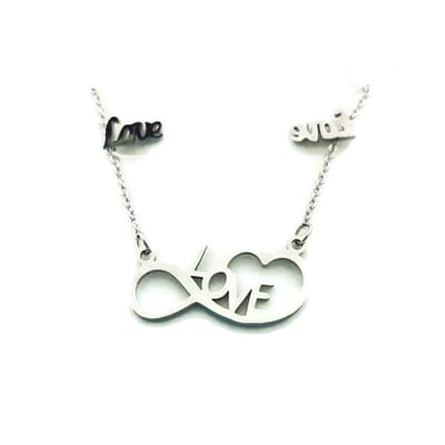 Aramat Jewels | Sieradensets | Sieradenset Infinity Teken Oorbellen en Ketting | | | | | | | Verkleurd niet
