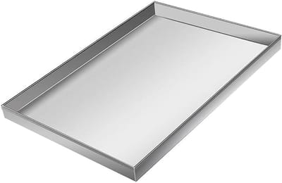 Wasmachine Afvoerpan - Lekbak - Vloer Beschermen - Roestvrij Staal - 80 x 70 cm - Zilverkleurig