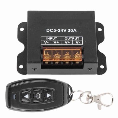 Allecto - LED Dimmer Controller - Draadloze Remote - Geschikt voor LED Spotlights en Strip Lights - 12-24V 30A - Ideaal voor verlichting - Eenvoudi...