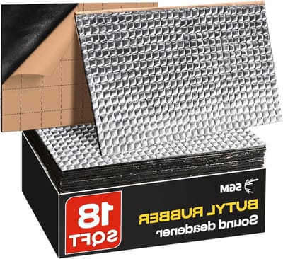 Geluidsisolatie Mat - Auto Geluidsdemper - Geluidsisolatie Auto - Zelfklevend Butyl Materiaal - 18 sqft - Zilver