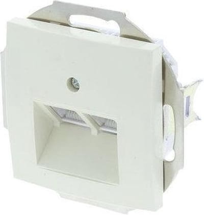 Berker S1 Telefoon/Data Wandcontactdoos - Inbouw - Cat3 - 2 x 8-polig - Crème