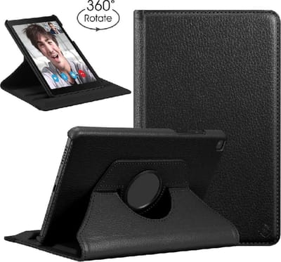 LuxeBass Hoesje geschikt voor Samsung Galaxy Tab A 8.0 (2019) SM-T290 T295 Draaibaar Hoesje - Zwart