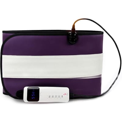 Vibratie Fitness Massager Elektrische Ver-Infrarood Vibratie Verwarming Afslankriem Buikspieroefeningen Gewichtsverlies Afslankmassager paars