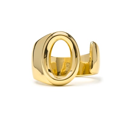Luxenter Ring met 18-karaats geelgouden afwerking - Alphabet