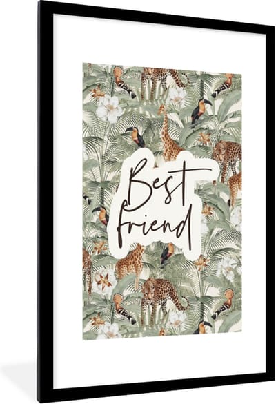 Fotolijst incl. Poster - Vriendschap - Best friends - Quotes - Best friend - Spreuken - 60x90 cm - Posterlijst