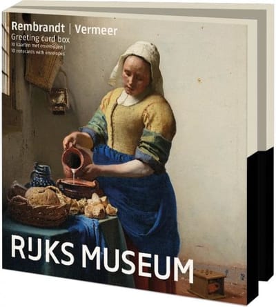 Kaartenmapje met env, vierkant: Rembrandt / Vermeer, Collection Rijksmuseum