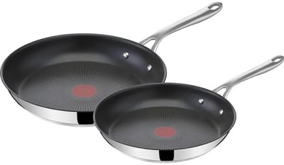 SP® Pannenset - Pannenset 2 Delig - Koekenpannen - Zwart en Zilver - 49cm x 29cm x 6cm
