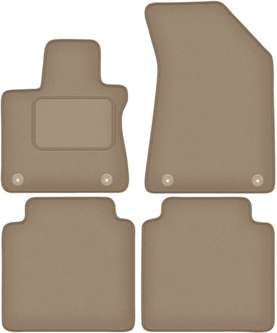 Wielganizator WLG-CARLUX Serie - Autovloermatten - Beige - MG HS II SUV (2024-) - Hoogwaardige Polypropyleen