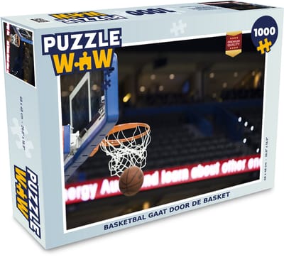 Puzzel Basketbal gaat door de basket - Legpuzzel - Puzzel 1000 stukjes volwassenen