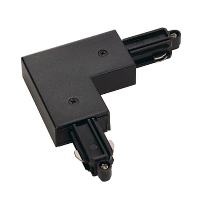 SLV 1-Circuit Rail Hoekconnector Zwart Opbouw - 143060