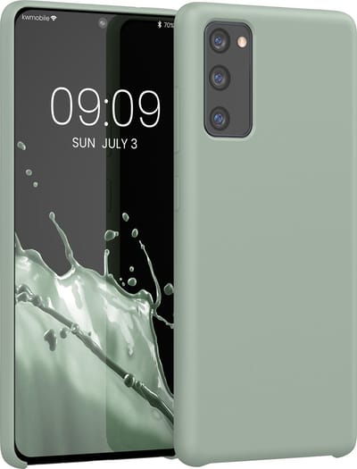 kwmobile telefoonhoesje geschikt voor Samsung Galaxy S20 FE - Hoesje met siliconen coating - Smartphone case in grijsgroen