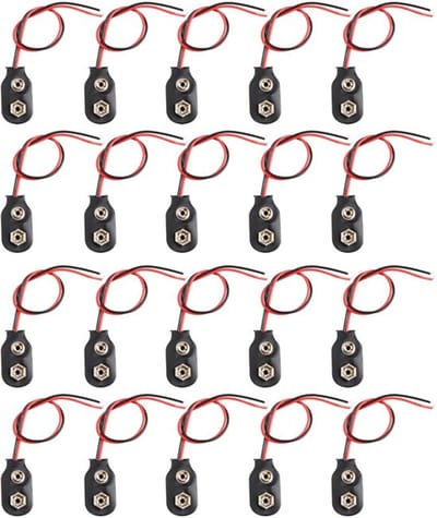 Dailygoody - 20Pcs Faux Lederen Batterij Houder - 9V I-Type