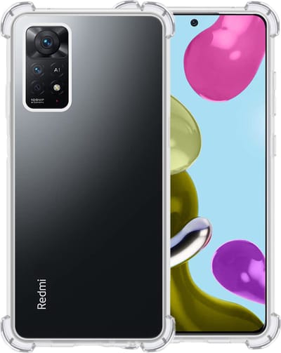 Hoesje - Geschikt voor Xiaomi Mi 10 Pro - Sterk & Shockproof - Siliconen Shock Case - Hoes Cover - Telefoonhoes - Transparant