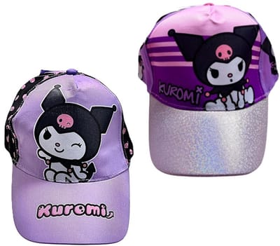 Kuromi Pet - Cap - Kinderpetjes - 2 stuks - 2 verschillende designs - 53/54 cm - UV bescherming