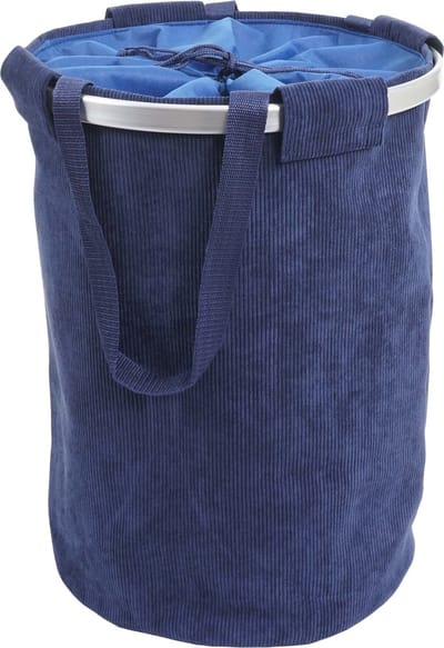 Wasmand MCW-C34, Wasmand Waszak Wasmand met trekkoord, handvat 55x39cm 65l ~ koord blauw