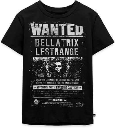 Harry Potter Bellatrix Lestrange Wanted Poster Premium T Shirt Kinderen