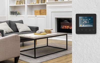 Draadloze thermostaat - Digitale kamerthermostaat - Verwarming regelen - Kleurendisplay - 16 A - Zwart