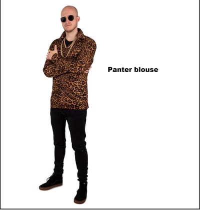 Panter blouse maat. M - Carnaval thema feest optocht dieren festival