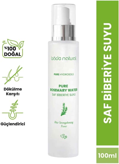Bade Natural Rozemarijn Water Haar Tonic – 100% Natuurlijk & Puur – Verzorgende Haar- en Hoofdhuidverzorging – 100 ml
