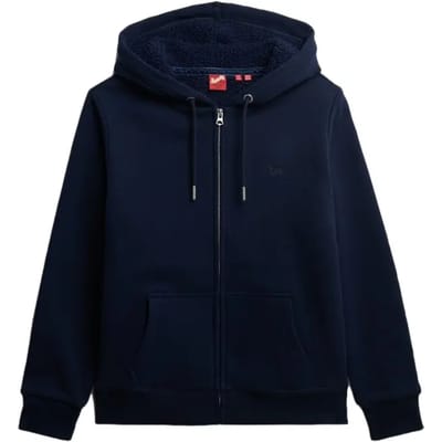 Superdry - Essential Borg Gevoerde Zip Hoodie - Dames - Hoodies