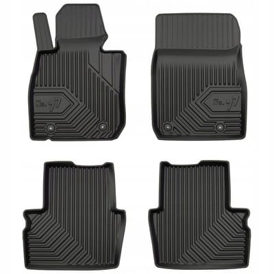 No.77 Premium Rubberen Mattenset - Geschikt voor Mazda CX-3 (2014-2021) - Alleen voor 2WD (Niet voor 4x4) - 4-delig - TPE - Zwart - FROGUM
