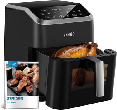 Hete Lucht Friteuse - Airfryer Keuken - Gezond Eten - 90% Minder Olie - 7 Liter Capaciteit - Zwart