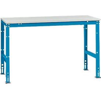 Manuflex basistafel UNIVERSAL Standaard, tafelblad melamine, 1500 x 800, lichtblauw