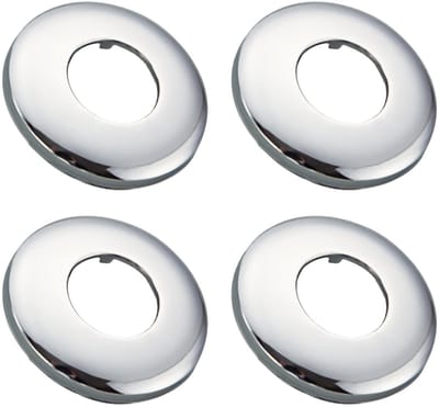Dailygoods- Rozetten 4-delig - Roestvrij Staal - Ø 75 mm - Hoogte 15 mm - Decoratieve Afdekking - Bestand tegen Corrosie